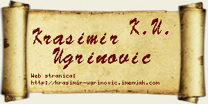 Krasimir Ugrinović vizit kartica